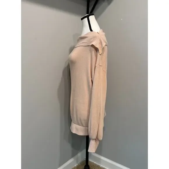 Free People Women's Main Squeeze Brushed Hacci Ribbed Pink Size Small - Picture 4 of 7